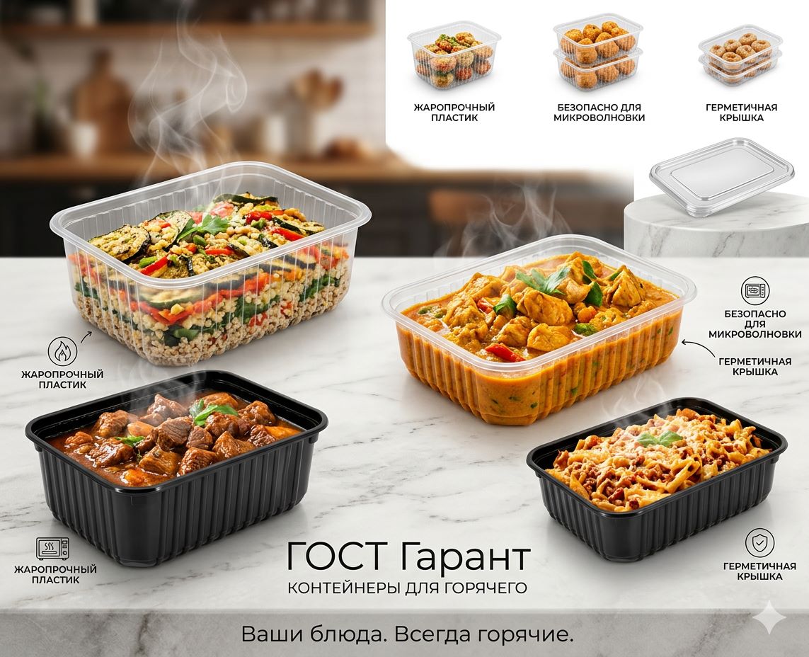 Контейнеры для горячего (PP)