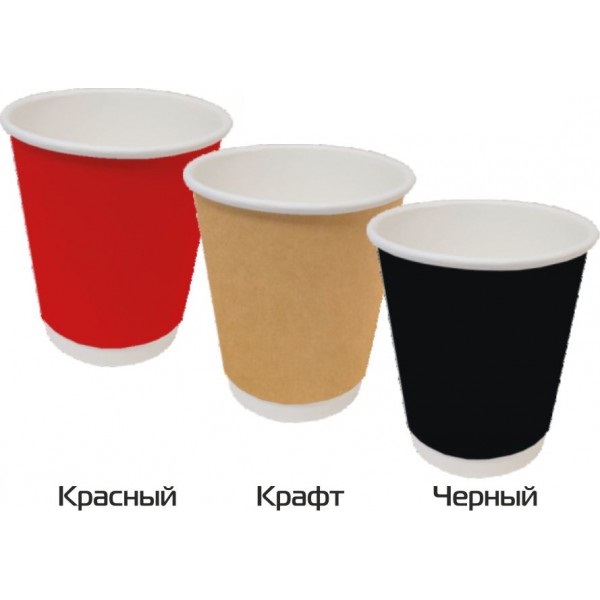Стаканы бумажные двухслойные