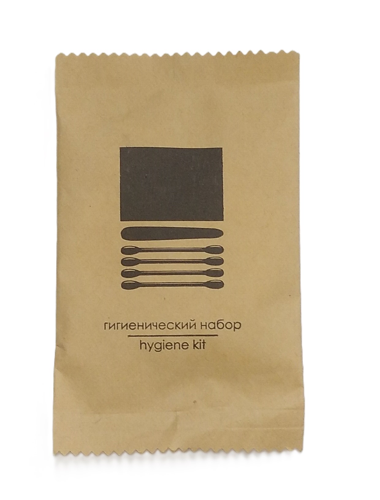 Одноразовый гигиенический набор в крафт упаковке
