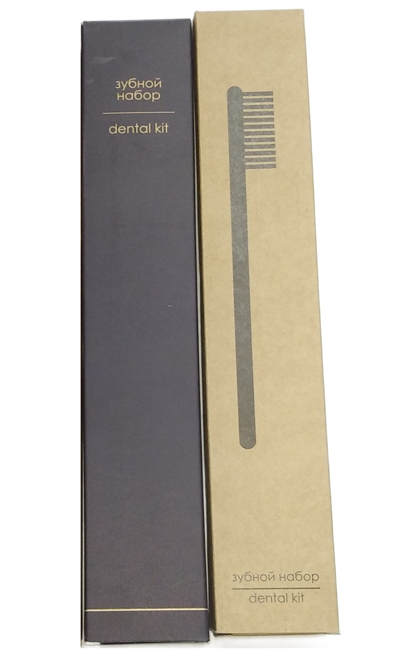 Одноразовый зубной набор - щётка+паста(3гр.) с зубной нитью в коробке (без бренда) ПОД ЗАКАЗ