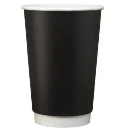 Стакан 2-х слойный 400 мл черный 400/кор