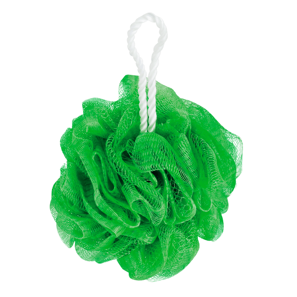 Одноразовая мочалка для тела зеленая