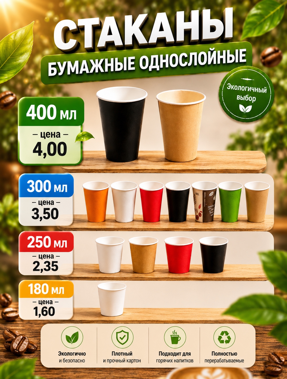 Стаканы напрямую от производителя