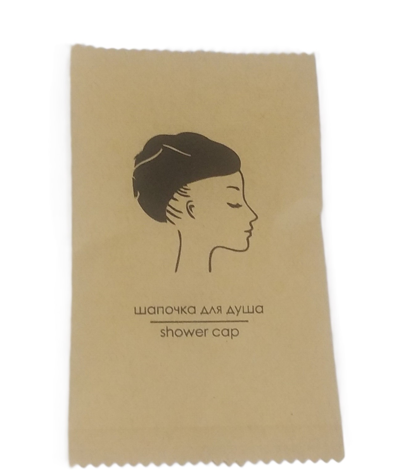 Одноразовая шапочка для душа в крафт упаковке