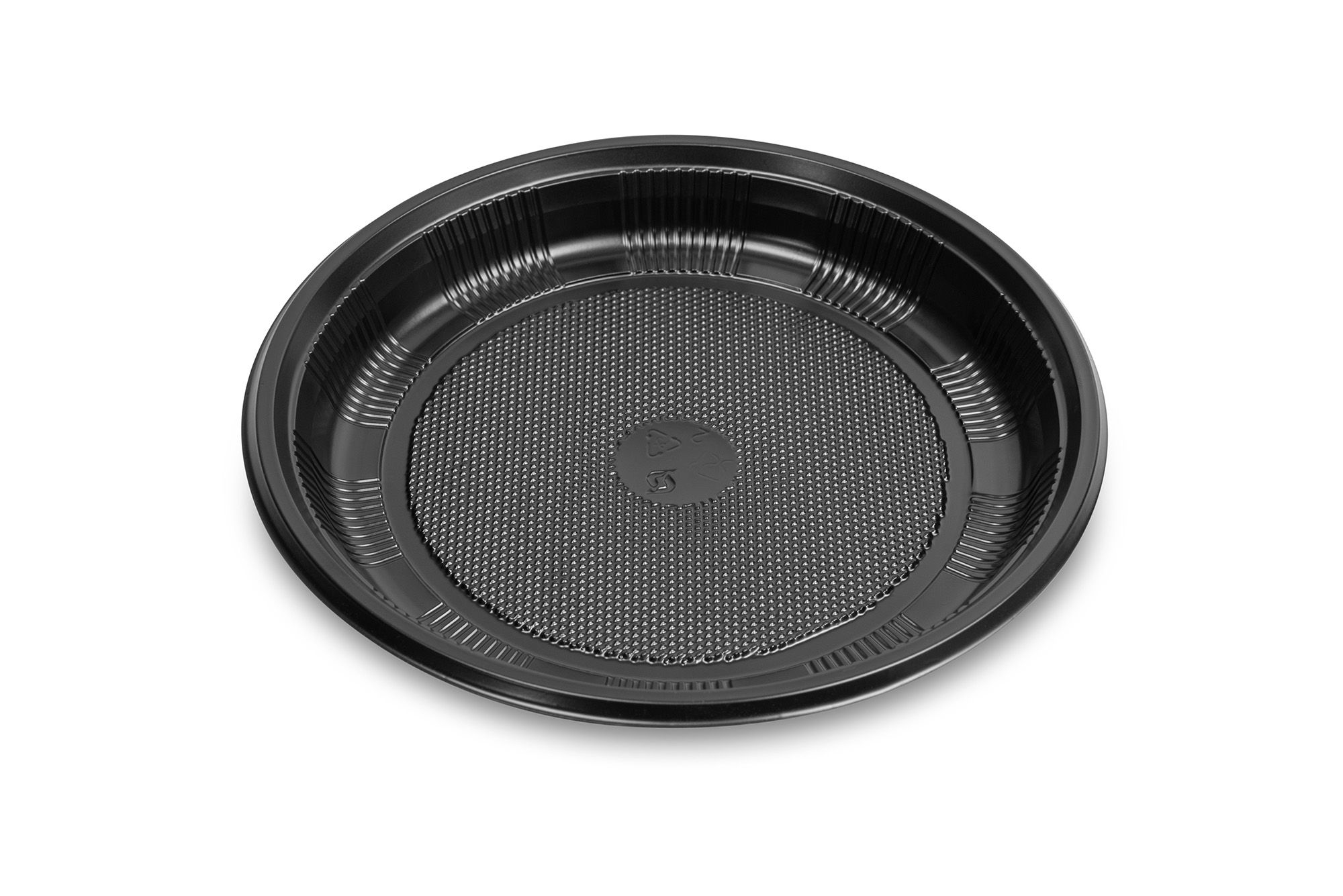 Одноразовая черная тарелка, d-170 мм, h-23 мм 1400/кор