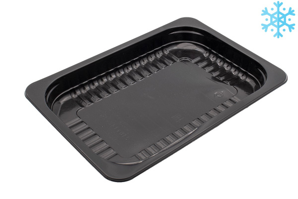 Лоток под запайку 210х148х25 мм для заморозки, черный, ПП 300/кор