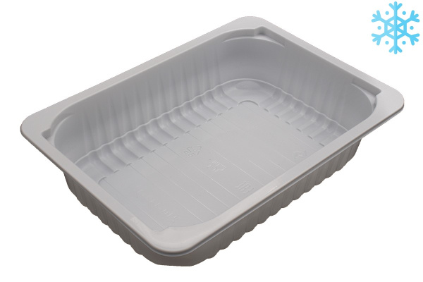 Лоток под запайку 210х148х47 мм для заморозки, белый, ПП 280/кор