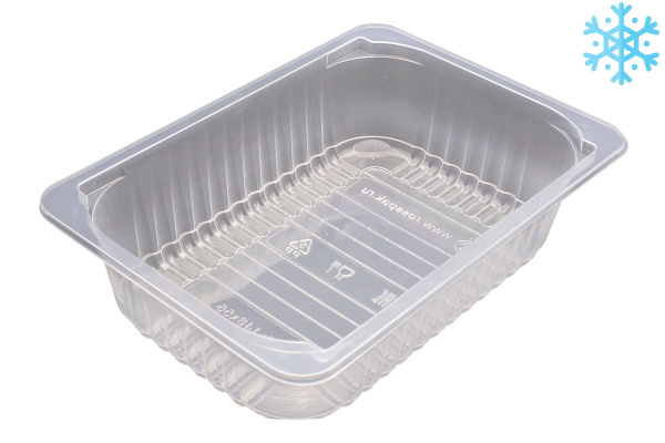Лоток под запайку 210х148х55 мм для заморозки, прозрачный, ПП 260/кор